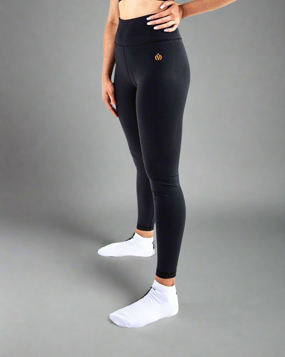 Black Acetate Leggings For Gym & Yoga Workout