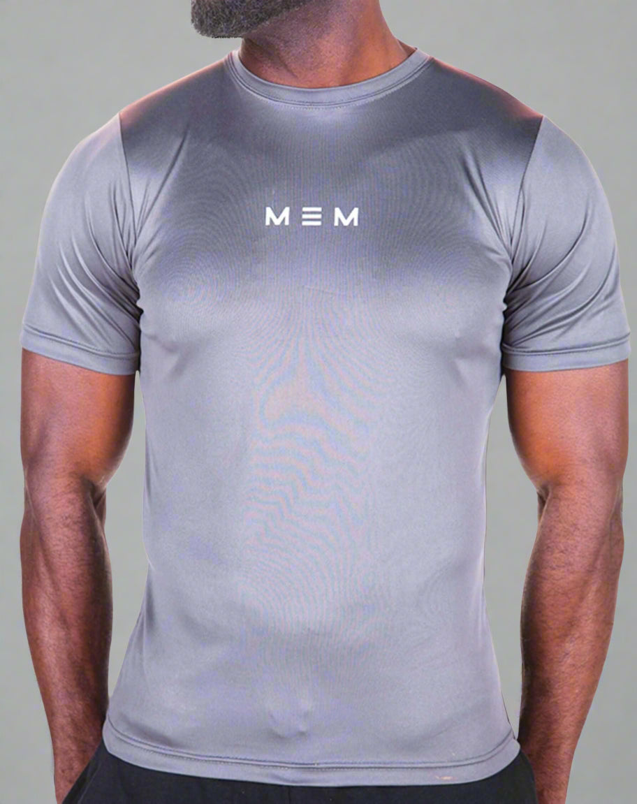 MEMFitness Quick Dry Anti-Bacteria Peak Training Grey Tee