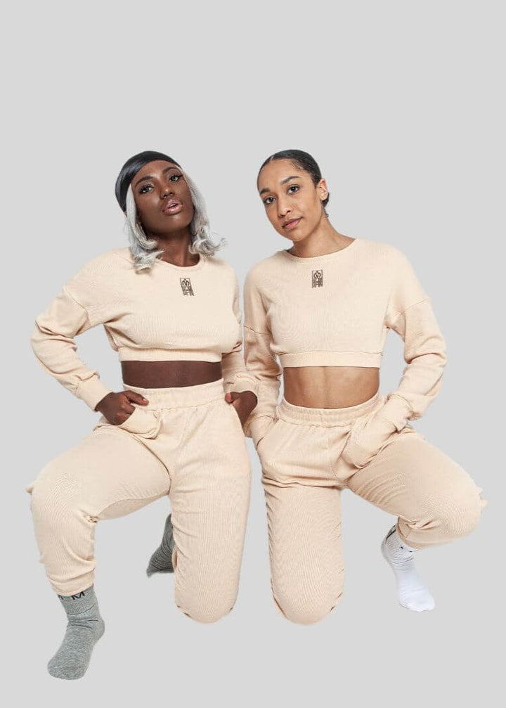 MEMFitness Ribbed Crop Top Cream