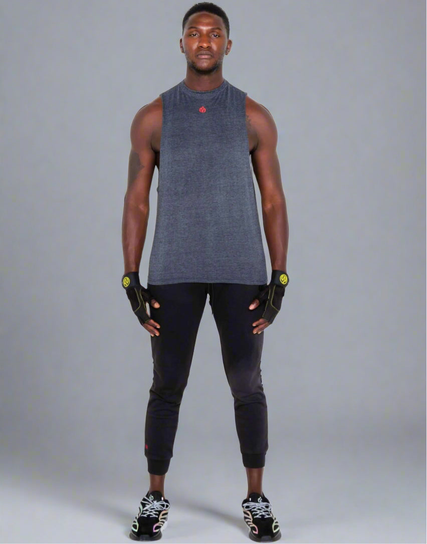 MEMFitness Sleeveless Training Tee Grey