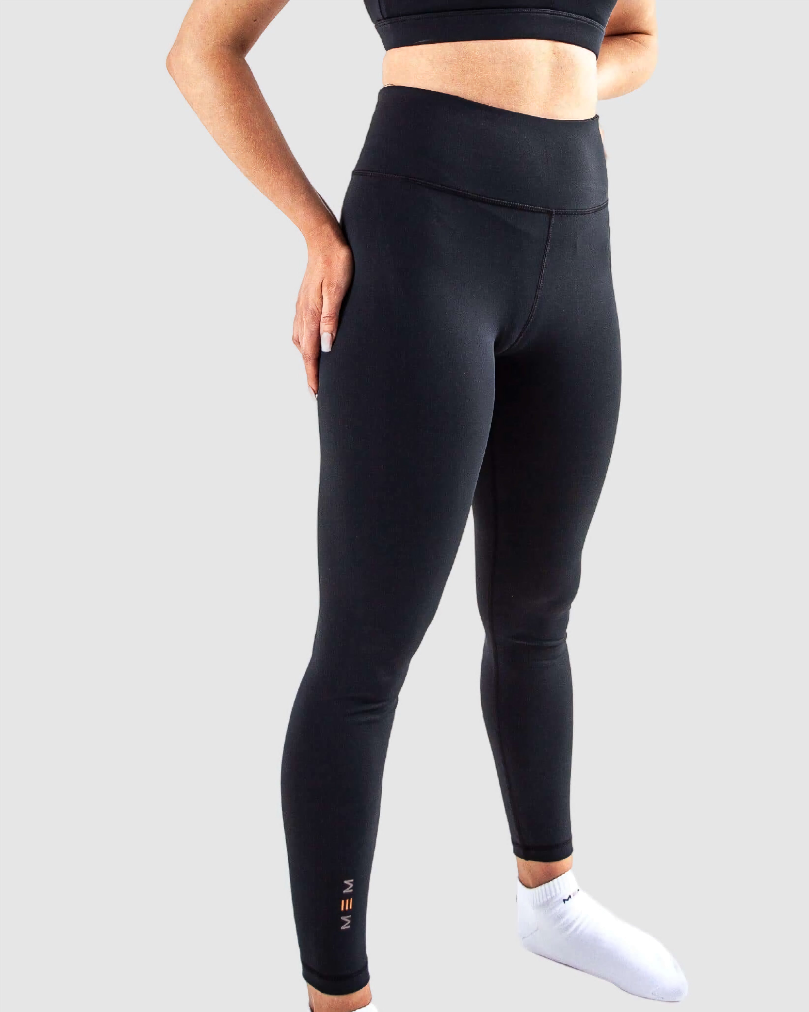 Leggings - Black Acetate Leggings For Gym & Yoga Workout