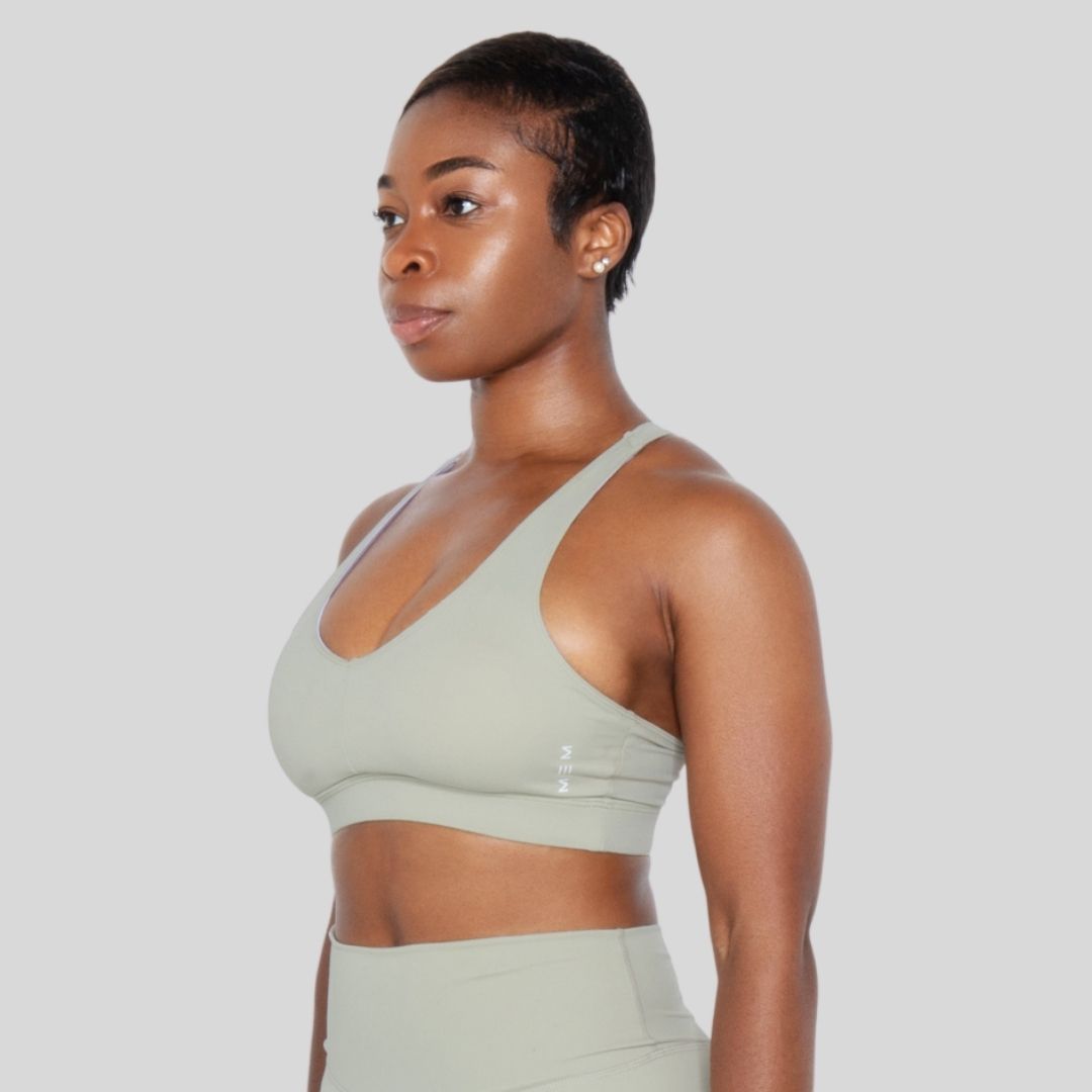 Mint Green Sports Bra with Removable Pads